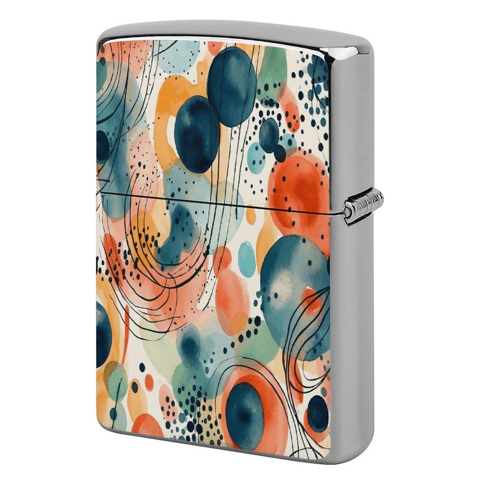 Btcowzrv Style Hand Drawn Pattern Metal Lighter Case Sleeve Cover Holder