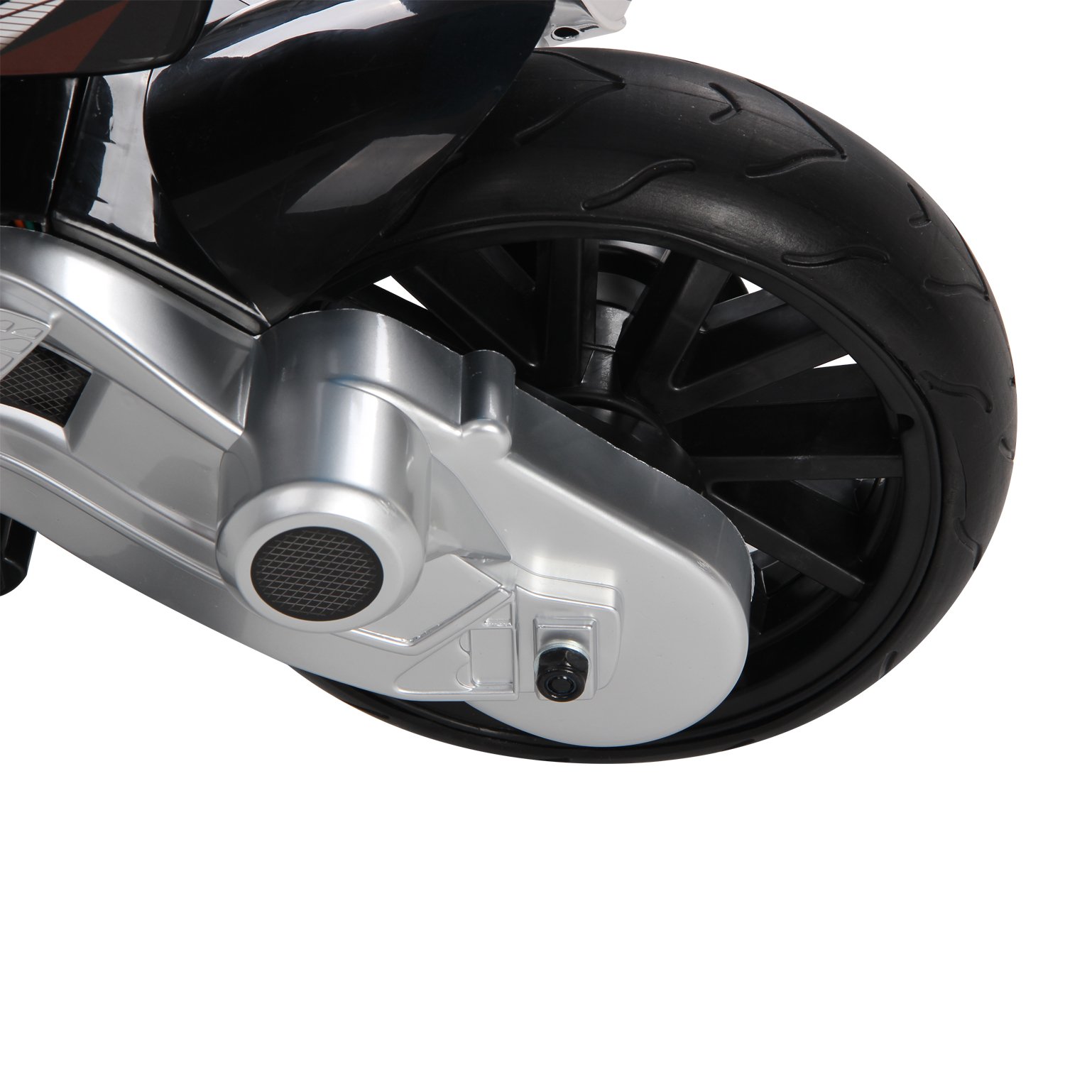 HOMCOM Moto Elettrica per Bambini 3-8 Anni con Licenza BMW, Velocità 2.5-5Km/h, Motocicletta Elettrica con Batteria 12V, Rotelle e Luci, 110x47x69 cm, Nero e Rosso