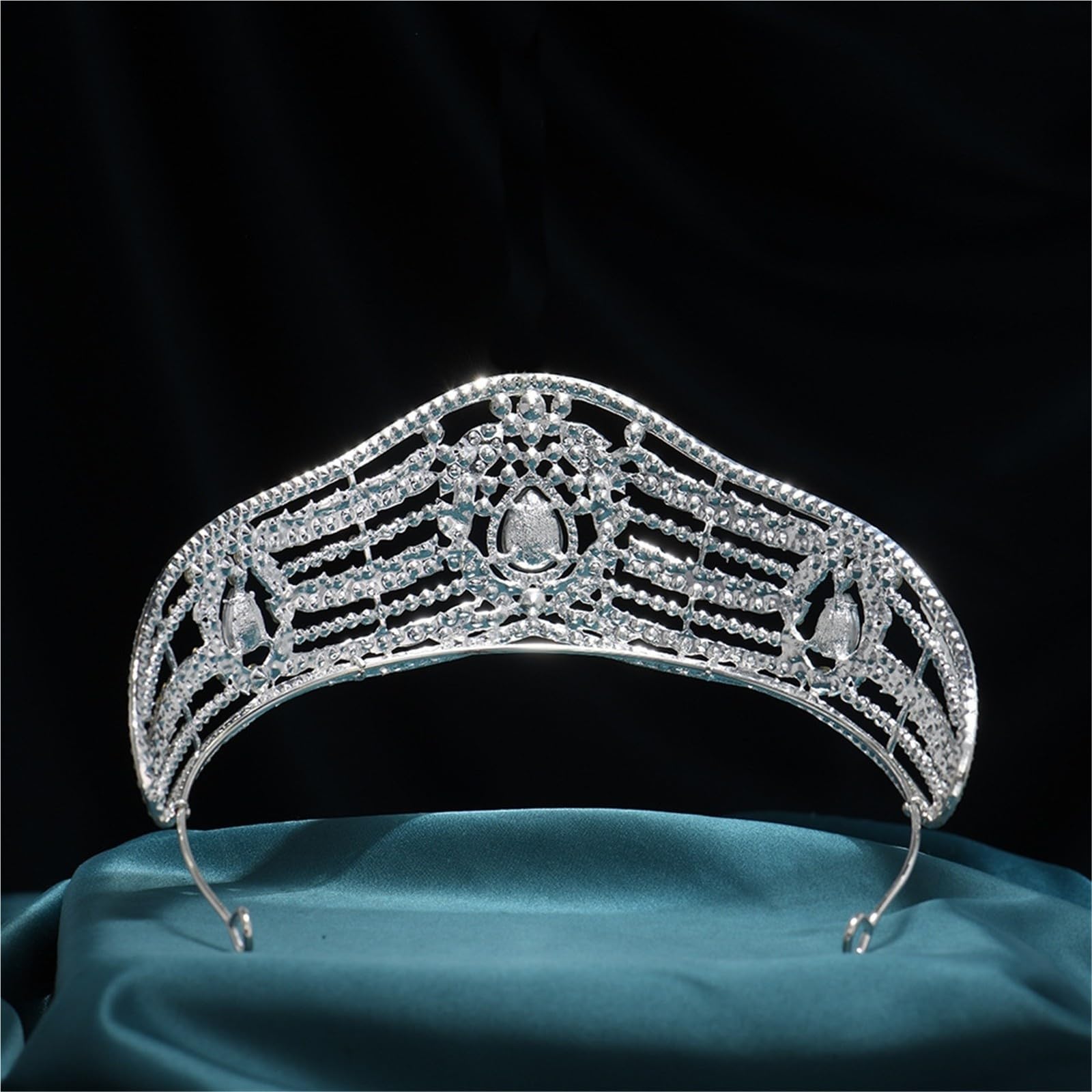 Vintage Barokowa Korona Nakrycia Głowy Dla Kobiet, Bride Wedding Hair Hoop Akcesoria