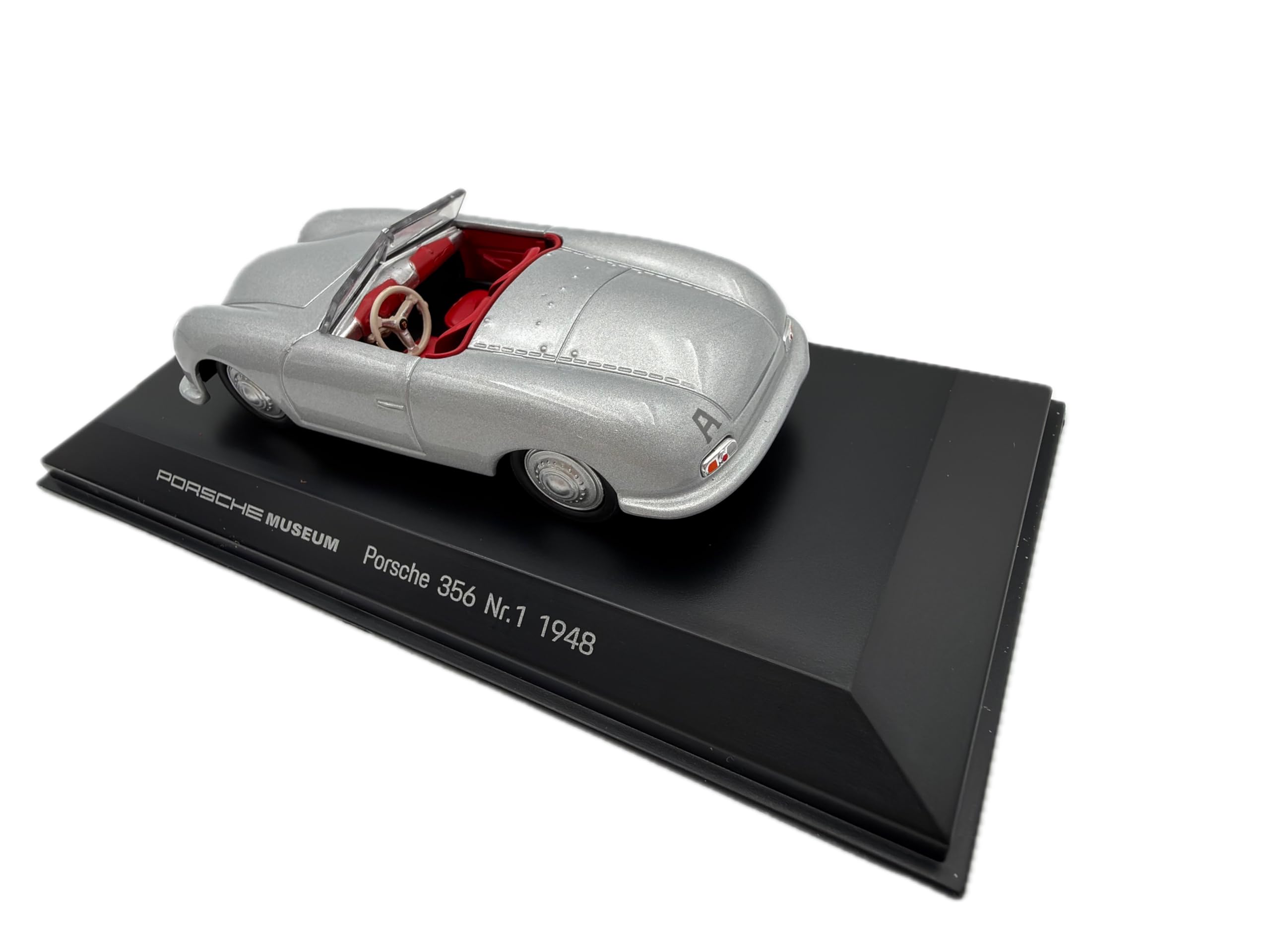 Porsche 356 Kennz. Modellauto 1:24, Silber - Detailgetreues Sammlermodell I GT Marketing I Miniatur Fahrzeug (Museum Edition)