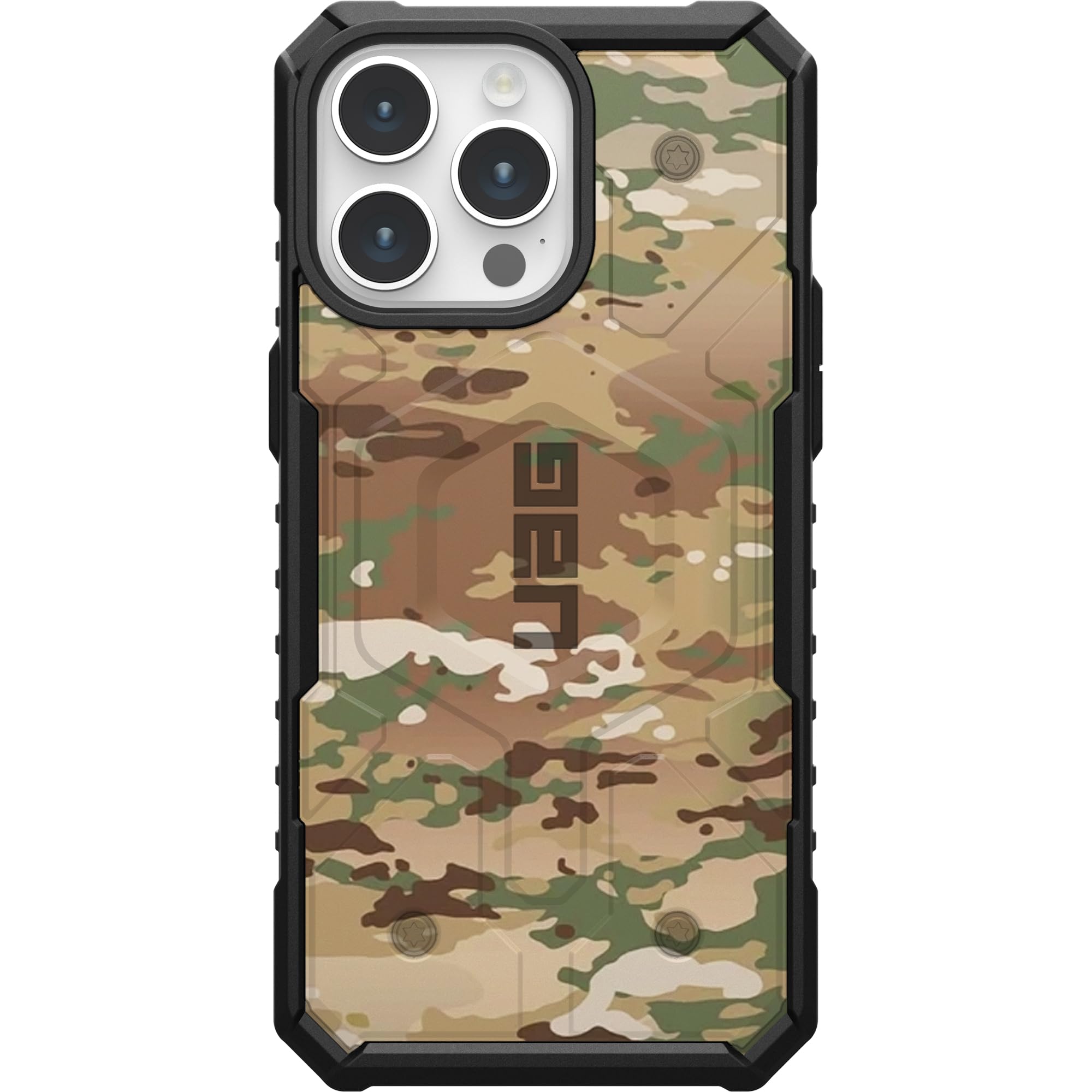 EGO TACTICAL UAG Urban Armor Gear Case Compatible with MagSafe for iPhone 15 Pro Max [6.7" Screen] Limited Edition Printed in The USA Multicam Scorpion OCP Camouflage