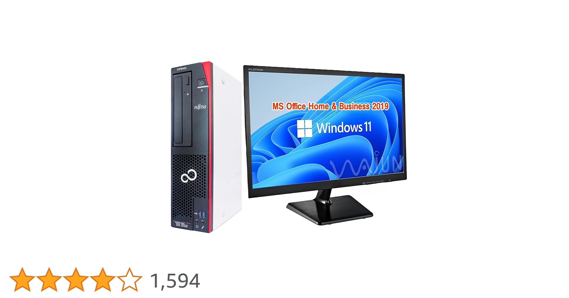 Amazon.co.jp: 【整備済み品】富士通 デスクトップPC D587/24型液晶