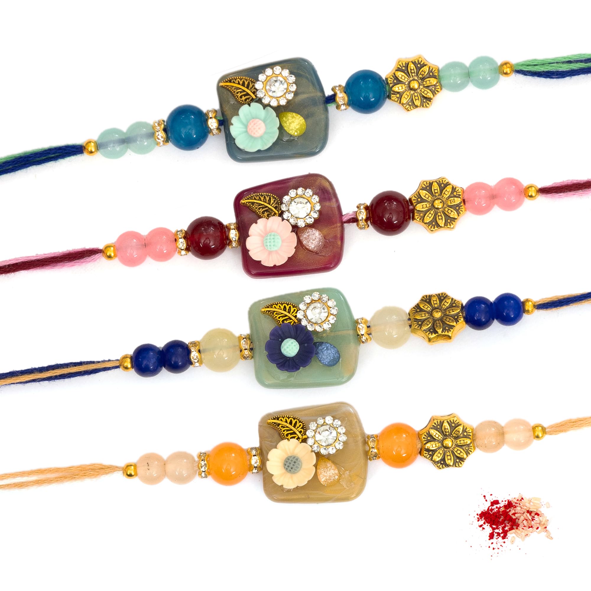 Elegant Golden Rakhi/Band for Beloved Brother (Rakhi/Band Combo OF 4)-image-18