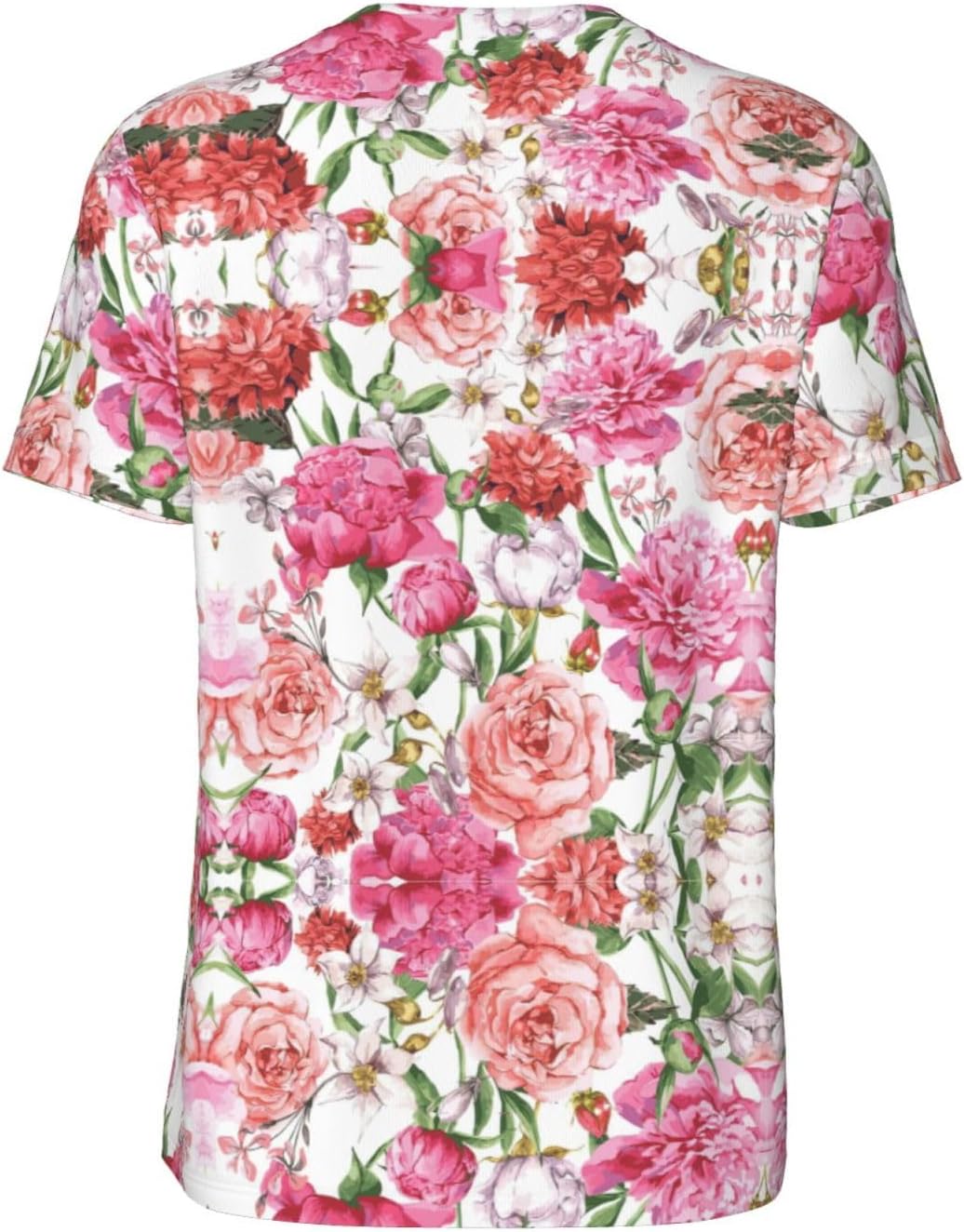 Garden Peony Stylish Softball Jersey,Personalized and Breathable Baseball Button Down for Men for All Seasons and Occasions