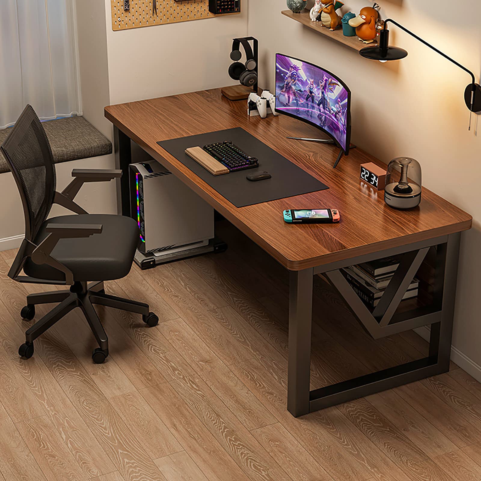 モダン木製デスク オープンシェルフ付き 610YnnZht9L._UF350,350_QL80_.jpg