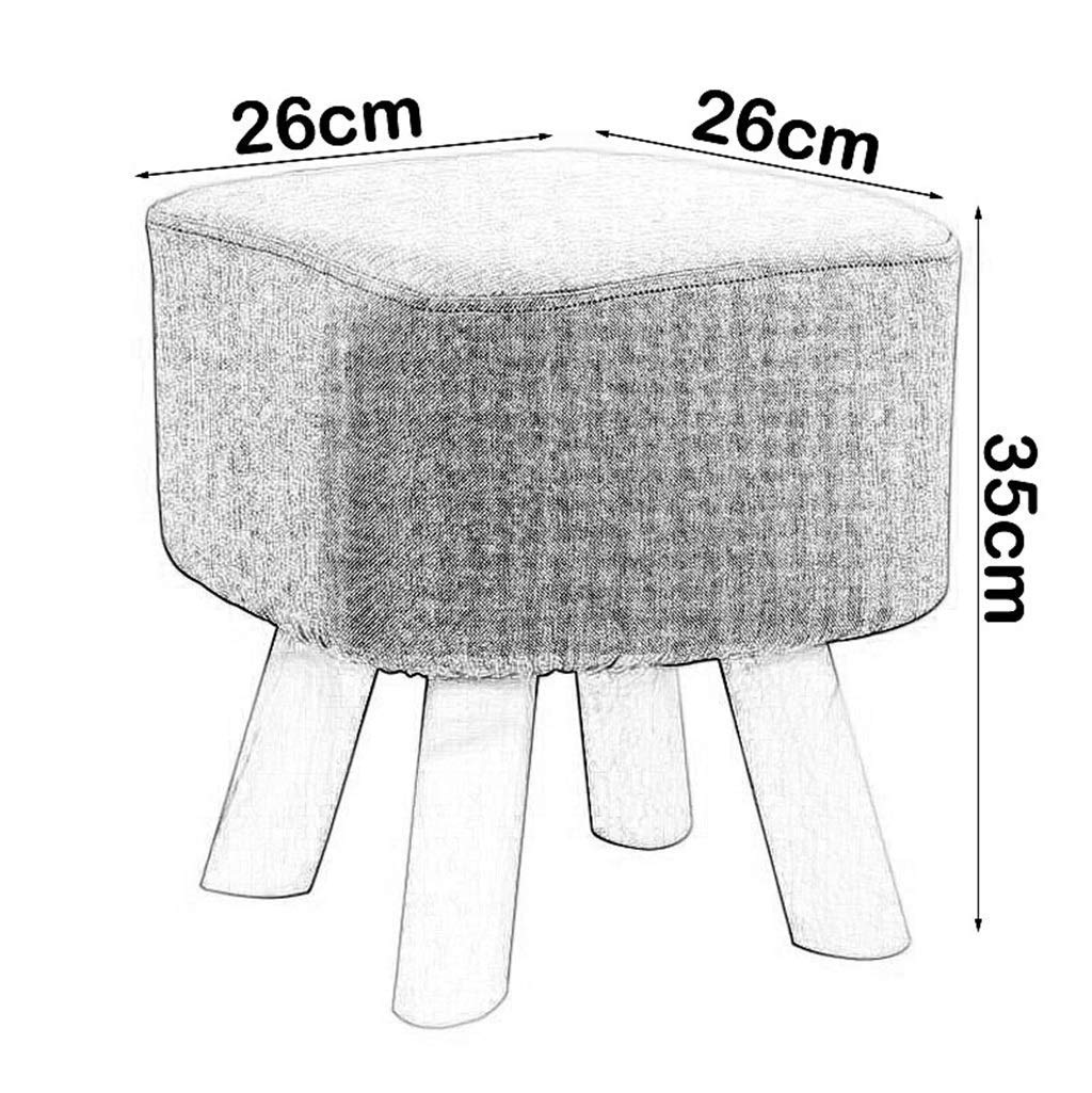 NMDCDH Sgabelli poggiapiedi in Legno, poggiapiedi ottomano, Sgabello cubo poggiapiedi - Multicolore - per Soggiorno, Camera da Letto - 27x27x27cm