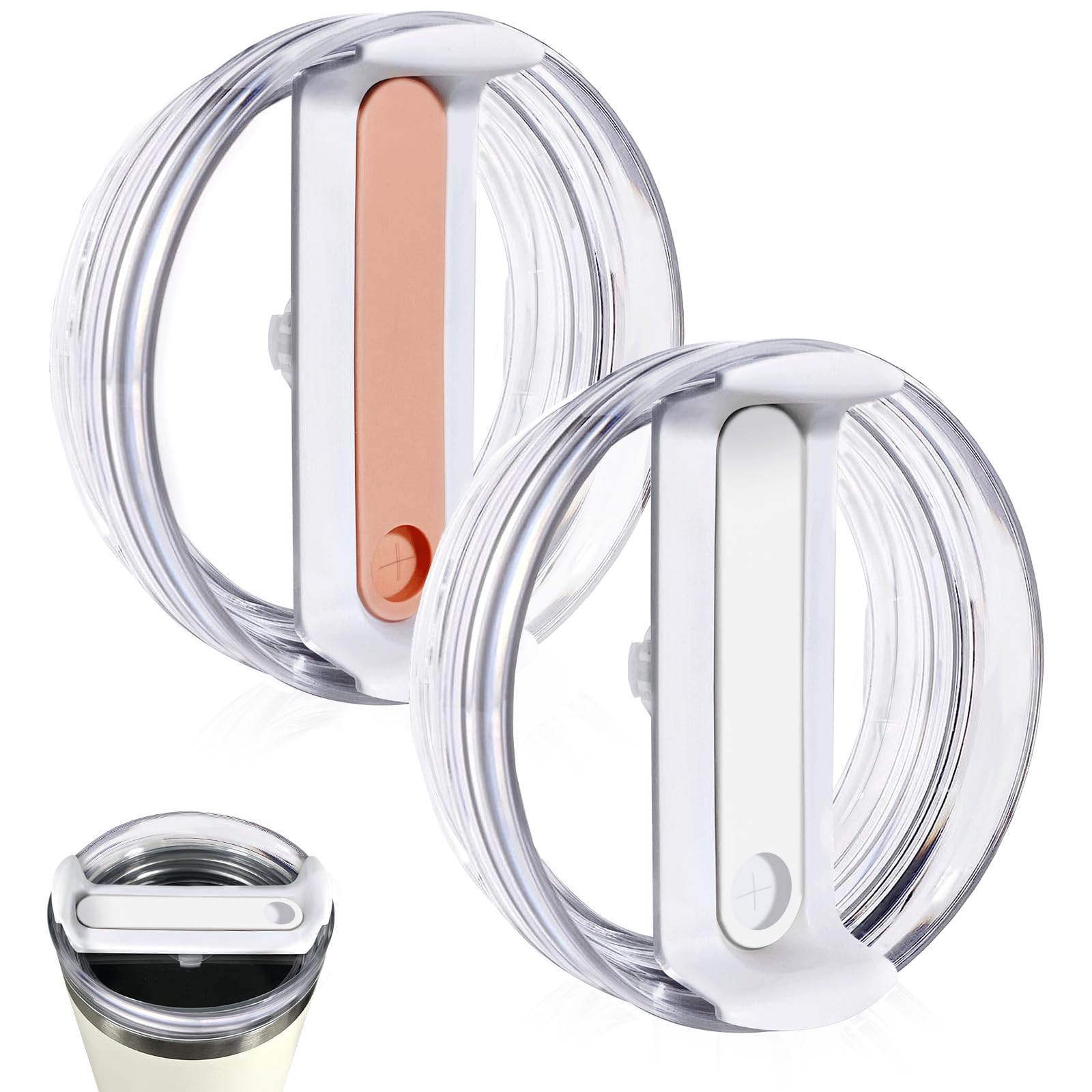 Aazon.co | Fabuerdia 40 OZ Tubler Lid Fit For Stanley Cup, 2 Pack - View #3