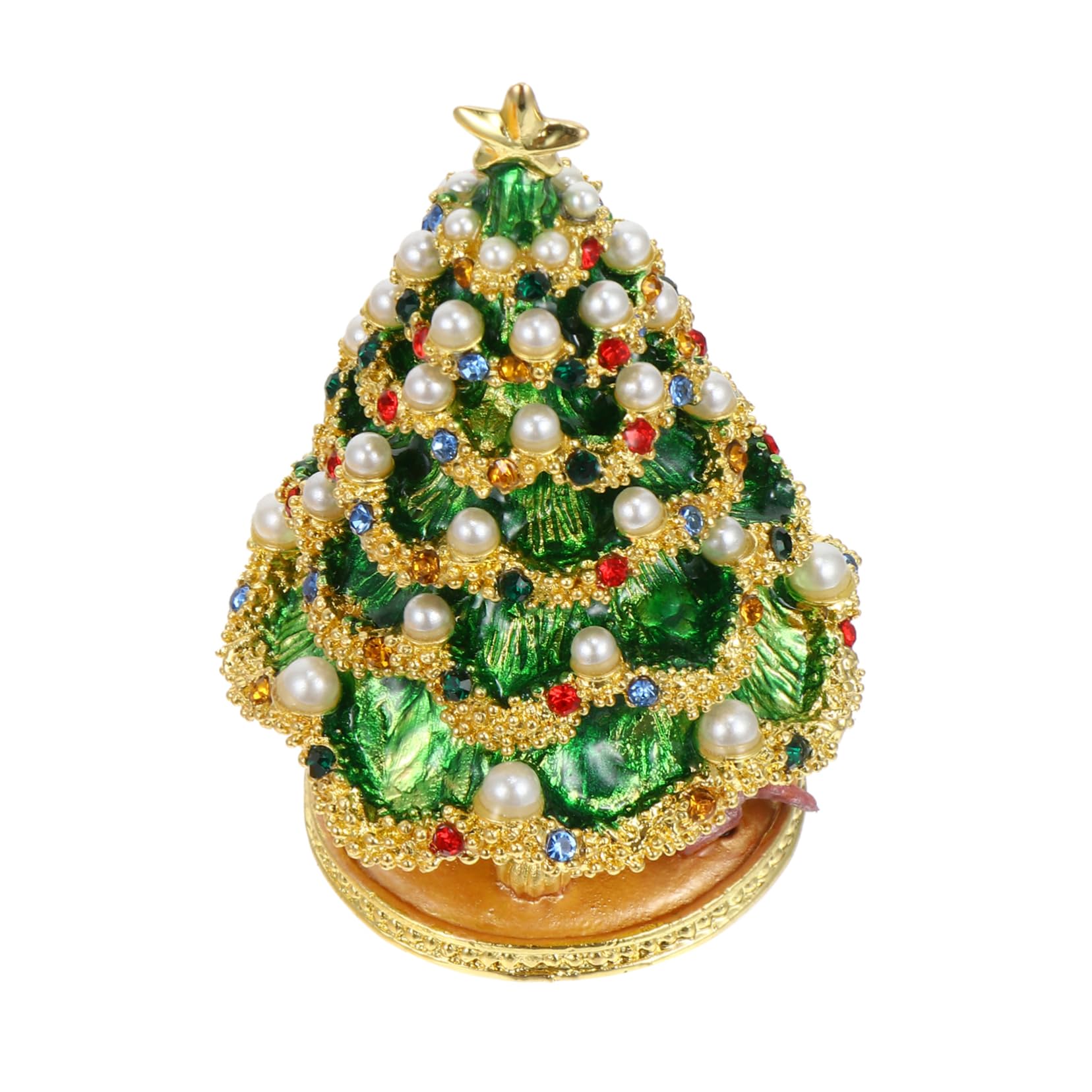 Amosfun 5 Bandejas Lisas para Guardar Joyas Decoración Navideña Caja para Guardar Baratijas Artículos Navideños para El Hogar