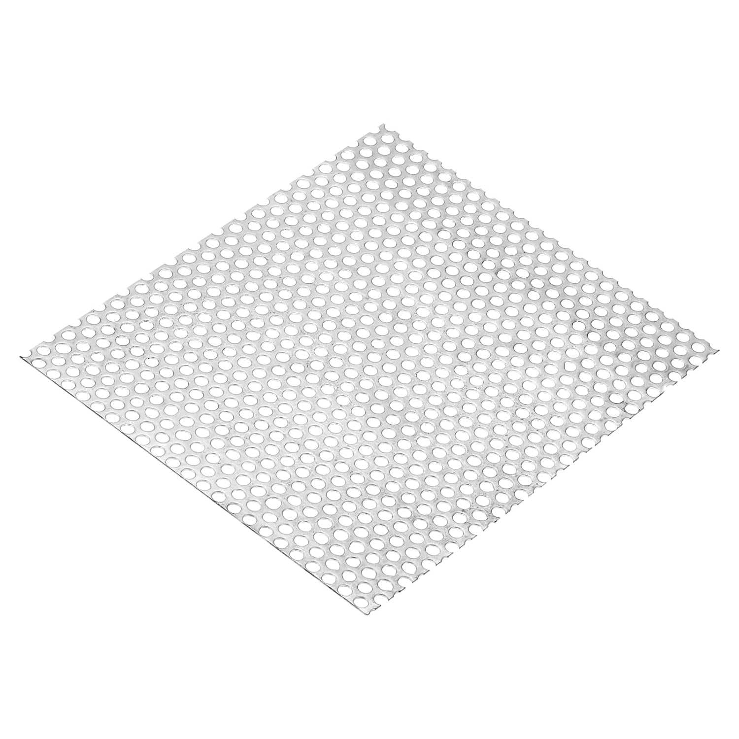 PATIKIL 8" x 8" 304 Stainless Steel Perforated Sheet, 0.2" Hole 19GA Expanded Metal Mesh Plate Screen Decorative Meshes for Ventilation Grill Smoking
