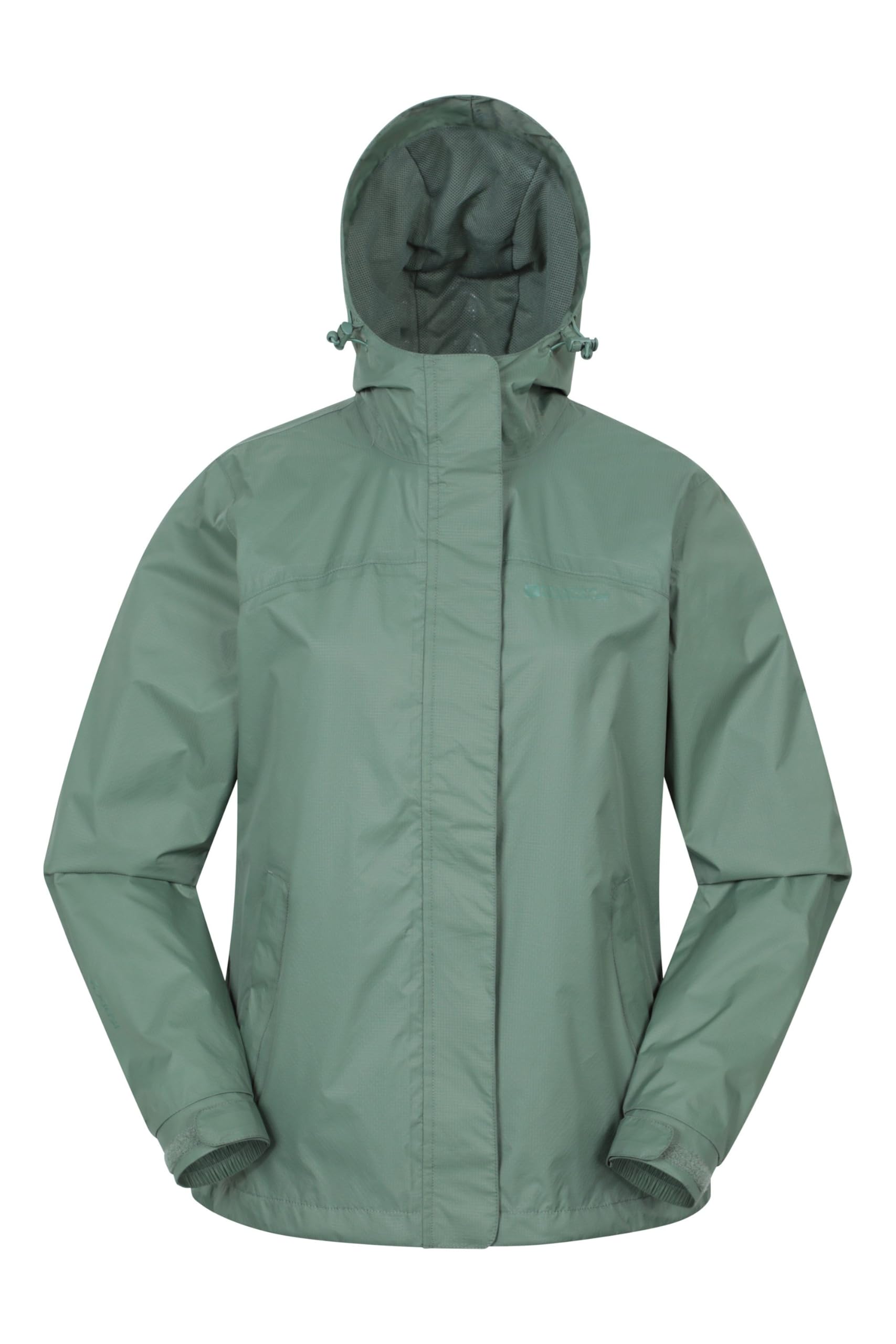Mountain Warehouse Women's Khaki Torrent Waterproof Jacket - Raincoat, Lightweight Coat, Fully Taped Seams, 2 Zipped Pockets Cagoule - For Travelling, Camping, Outdoors Size 14