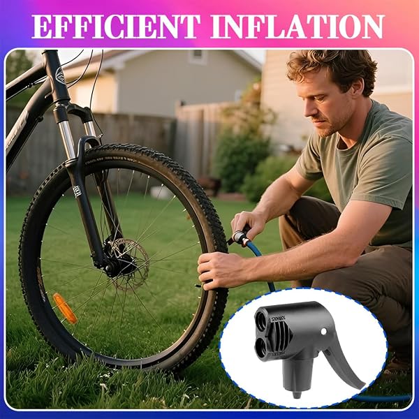 Quesuc 4 Pezzi Kit Di Adattatori Per Valvola Pneumatici Autoventil Adapter In Plastica Adattatori Con Ago Per Auto, Bicicletta, Palle, Materassi Gonfiabili Nero - 4