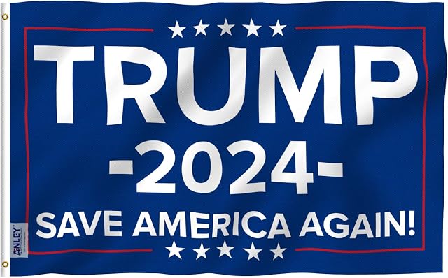 Anley Fly Breeze 3x5 Foot Trump 2024 Flag - Vivid Color and Fade Proof - Canvas Header and Double Stitched - Save America Again Flags Polyester with Brass Grommets 3 X 5 Ft