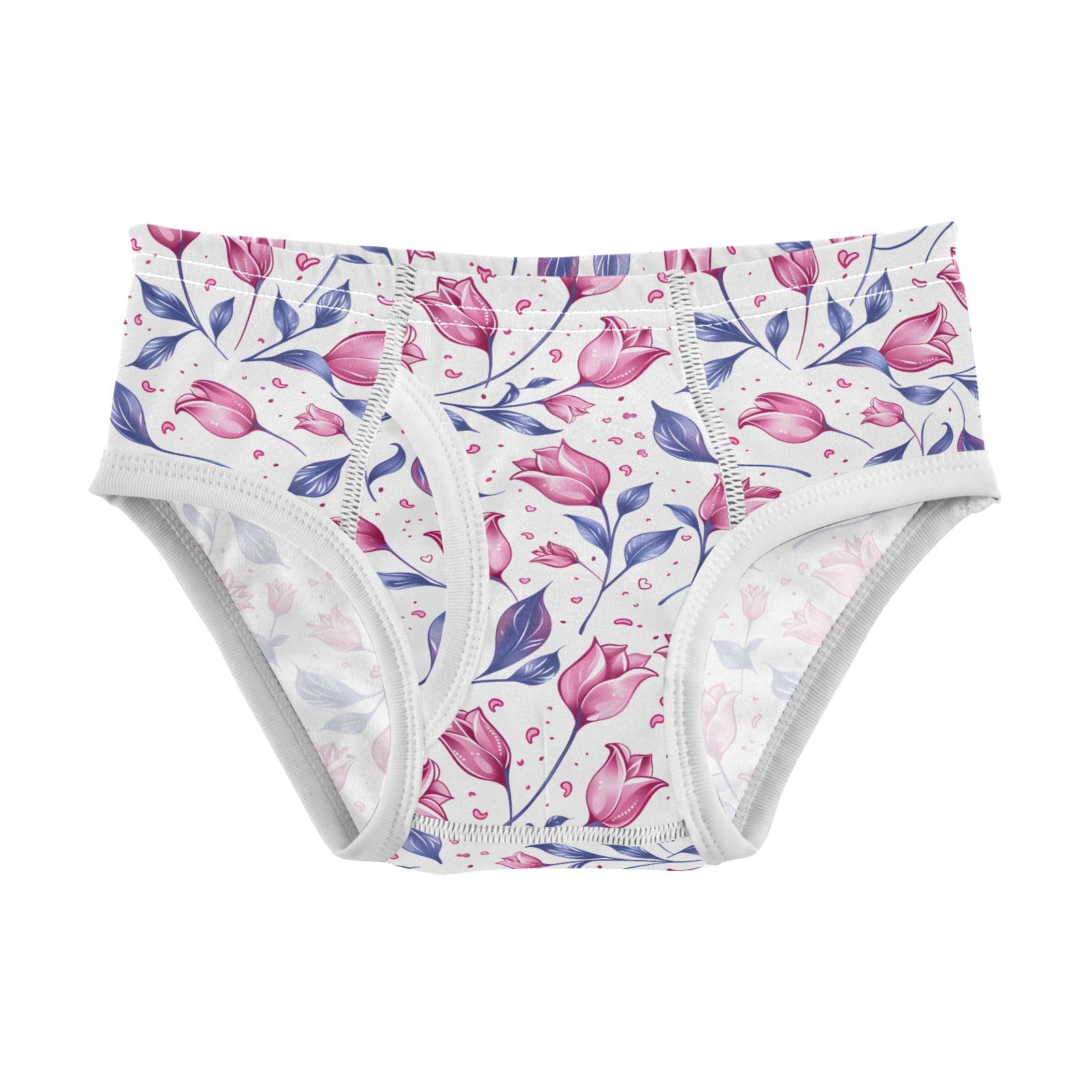 Boys Exclusive Briefs Toddler Underwear 95 Combed Cotton Boxerbriefs 2T Tulips Blue and Pink