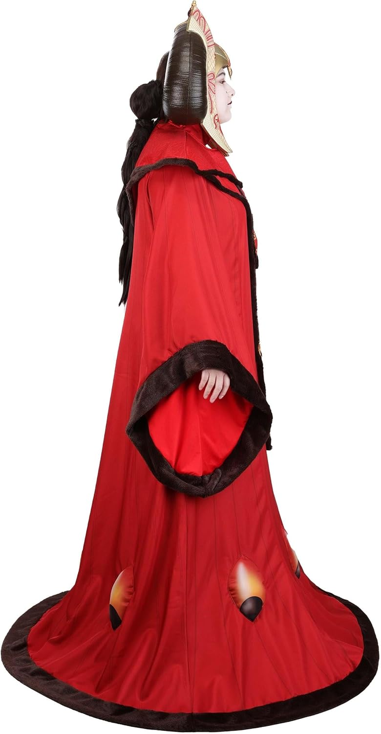 Womens Plus Size Deluxe Star Wars Queen Amidala Costume with Dress, Chest Piece, & Headpiece for Halloween Cosplay Fun