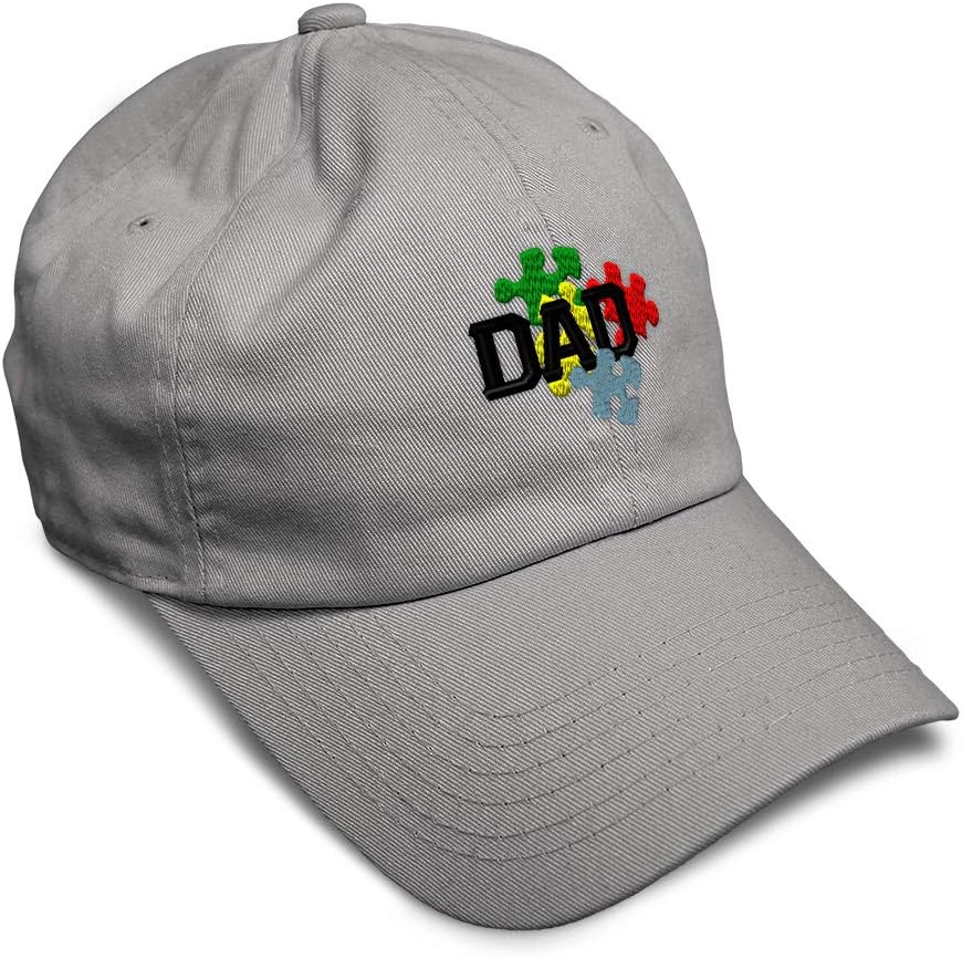 Speedy Pros Soft Baseball Cap Autism Dad Awareness Logo Embroidery Autism Cotton Embroidered Dad Hats for Men & Women