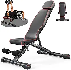 Yoleo Banco de Peso Ajustável de 399 kg, com Supino e Cabeça Estendida, para Treinos em Casa e Corpo Inteiro