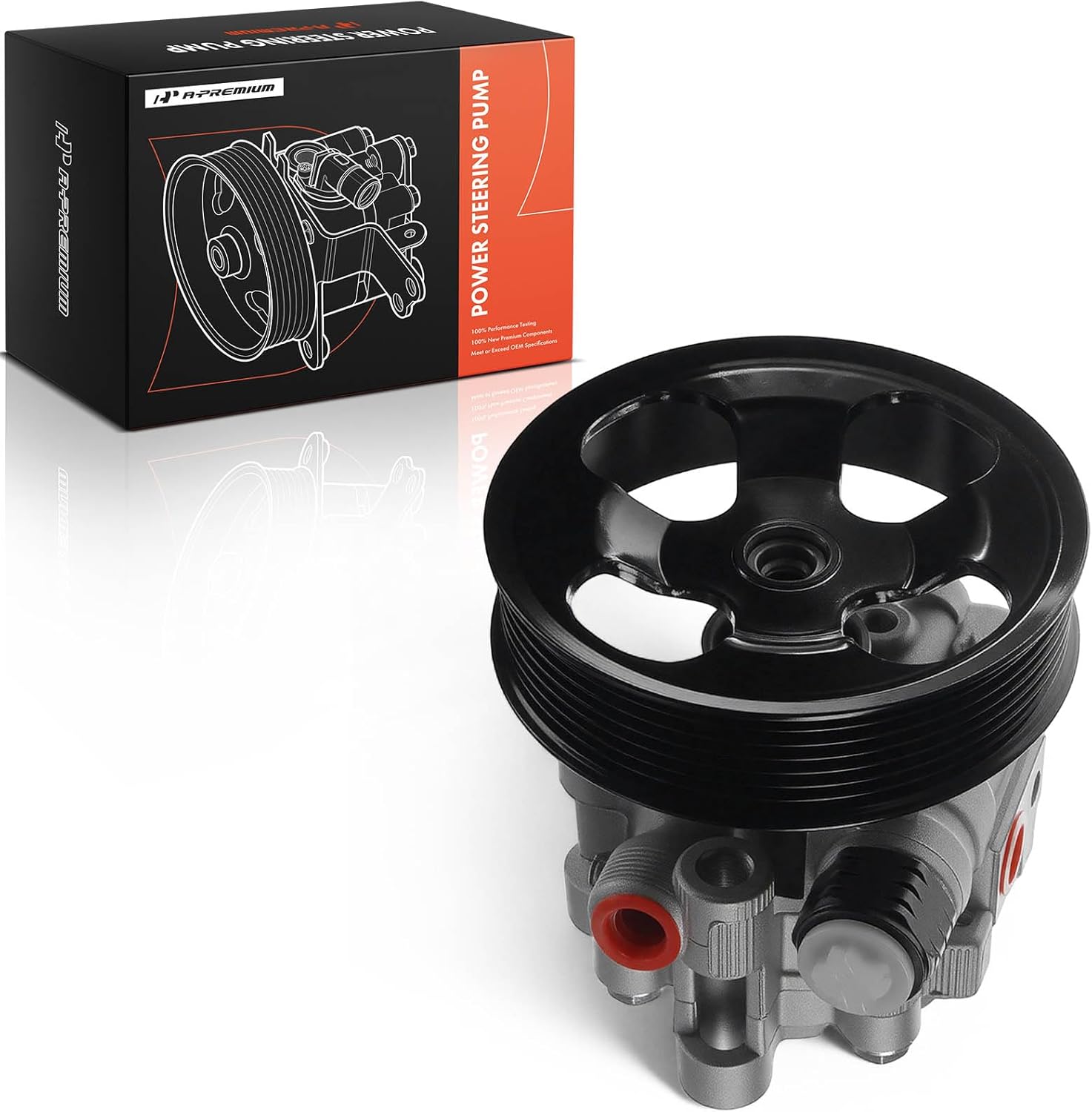 A-Premium Power Steering Pump, with Pulley, Compatible with Toyota Tacoma 2005-2015, Lexus RX350 2007-2009, 4.0L 3.5L, Replace # 4431004130