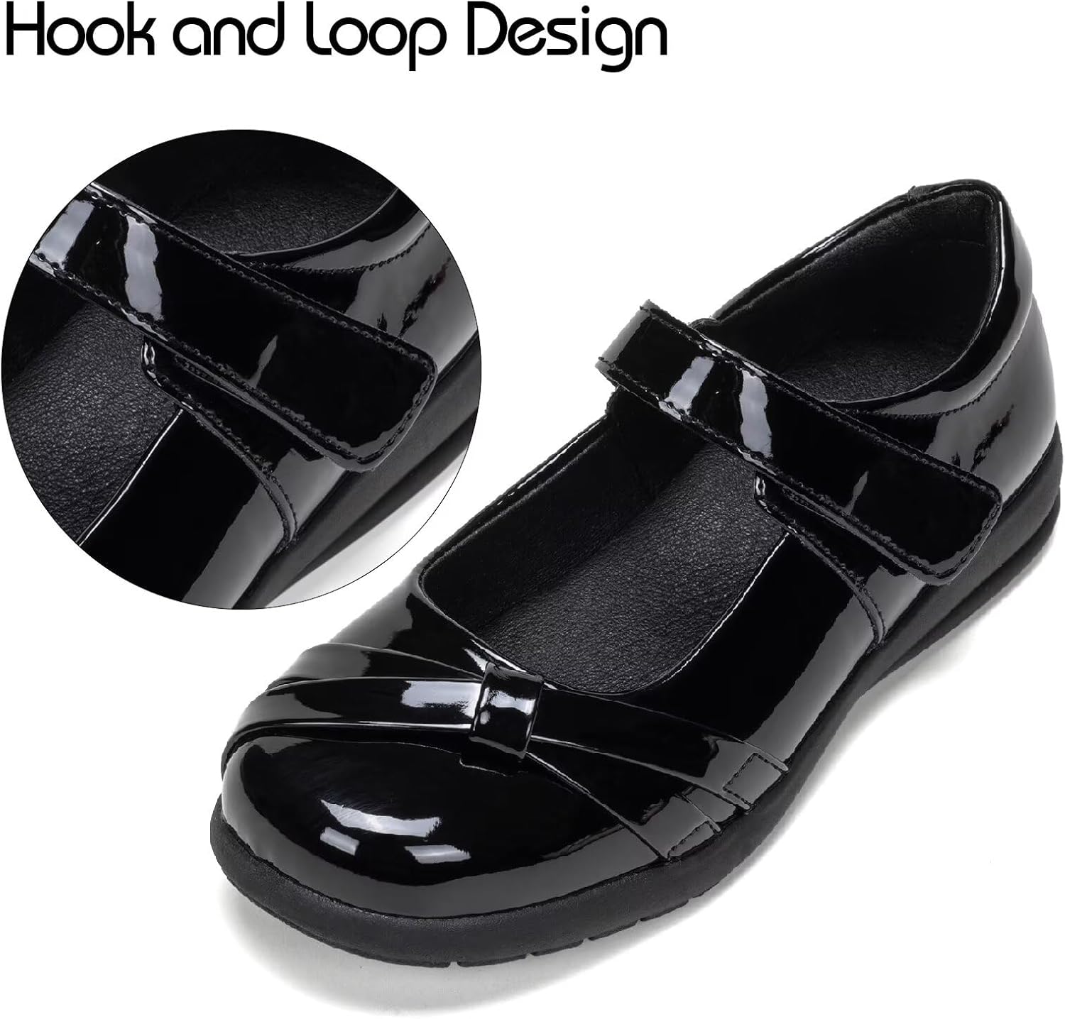 Frank Mully Girls School Shoes Mary Jane Flats Slip-On Uniform Dress Flats for Girl Toddler/Little Kid/Big Kid - Image 5