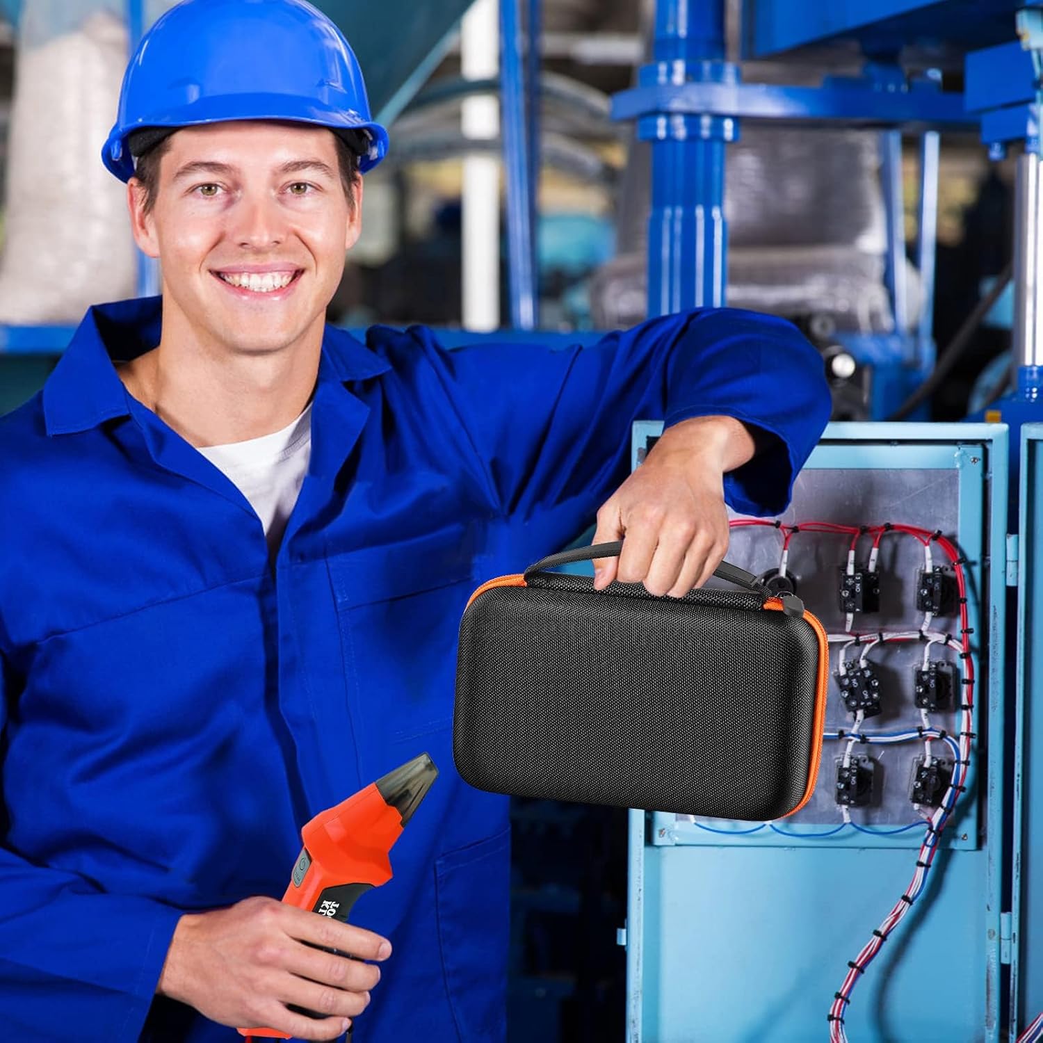 ALKOO Case Compatible with Klein Tools ET310 AC Circuit Breaker Finder and Integrated GFCI Outlet Tester, with Mesh Pocket Inside for Accessories (Black)