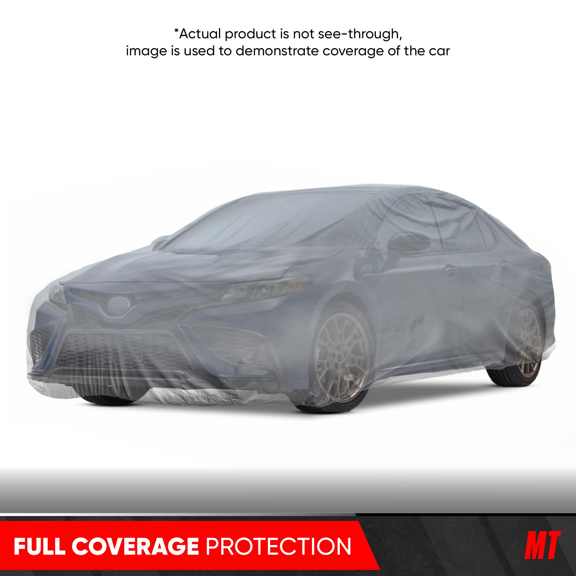 Motor Trend Breathable Lightweight Car Cover Anti-Moisture Build-Up Water-Resistant Scratch-Resistant Travel-Friendly Universal Fit for Cars SUVs Trucks Vans — view 2