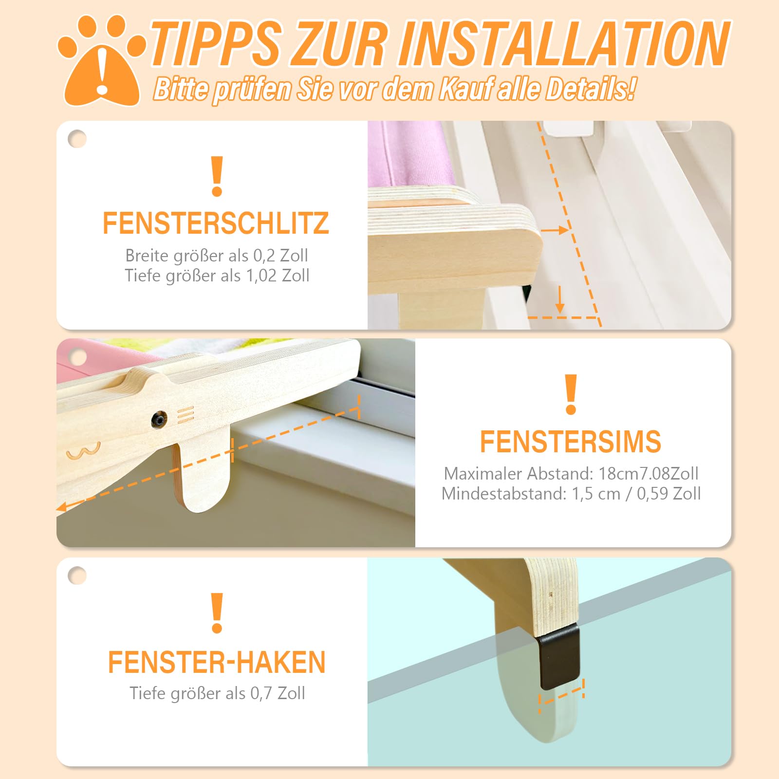 JZK Katzenhängematte Bettbezug Ersatz - Original Bezug Für Fensterbett