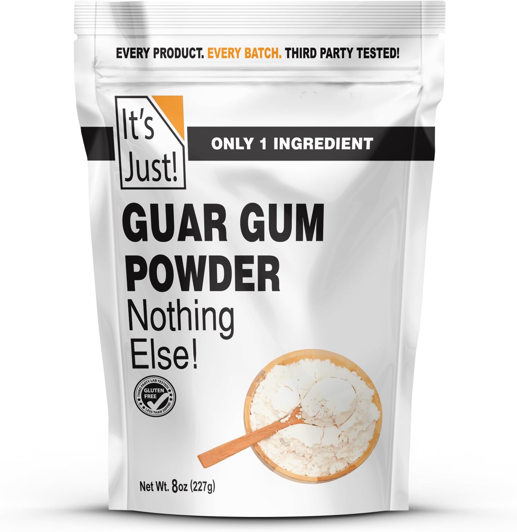 It's Just - Guar Gum, Thickens Cold Items, Keto Baking, Gluten-Free, Substitute Xanthan Gum, 8oz