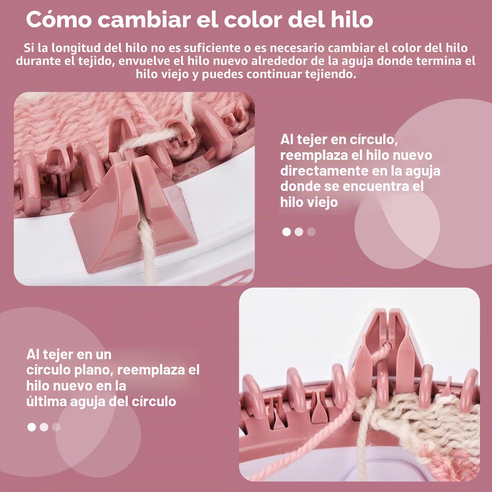 Máquina de Tejer,22 Agujas Maquina de Tejer Circular para Tejer a Mano de Plástico, Tabla de Tejer Giratoria Maquina Tejer de Doble Modo,Máquina para Hacer Punto para Tejer Bufandas,Sombreros