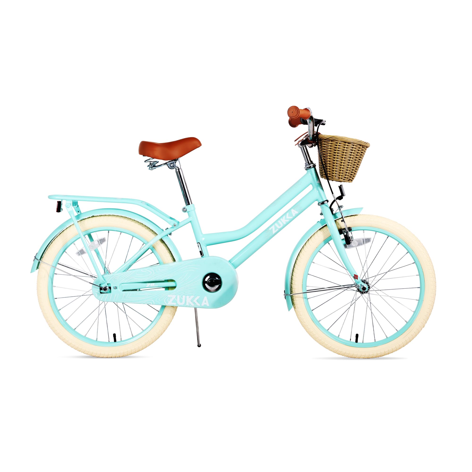 20/24 Inch Girls Bike for Kids, Single Speed Kids' Bicycles with Basket, Kid Beach Cruiser Bike for Girls, Adjustable Seat, Multiple Colors