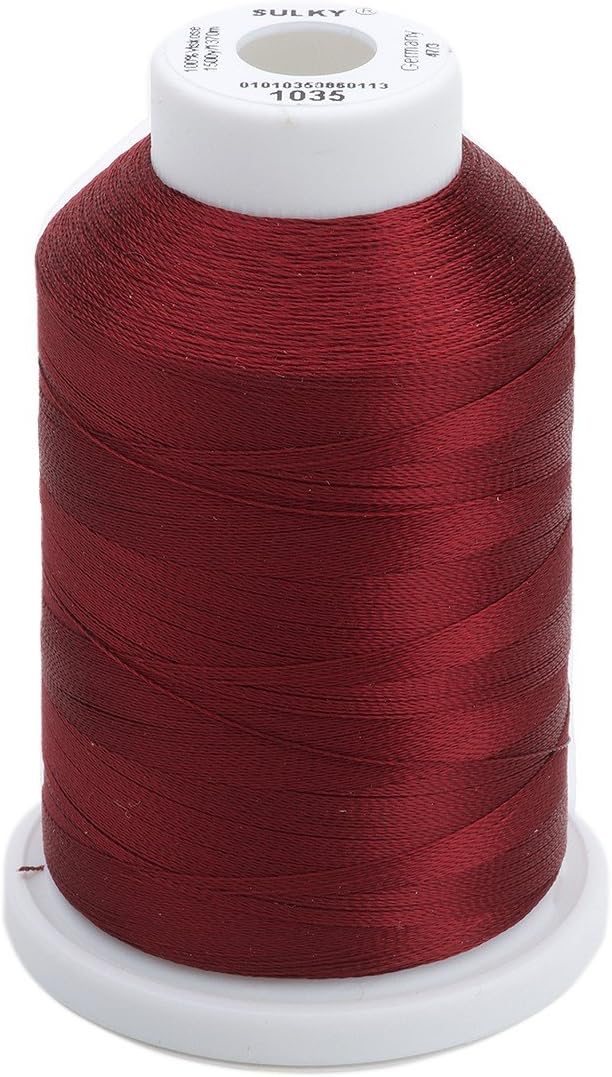 Sulky Of America 268d 40wt 2-Ply Rayon Thread, 1500 yd, Dark Burgundy