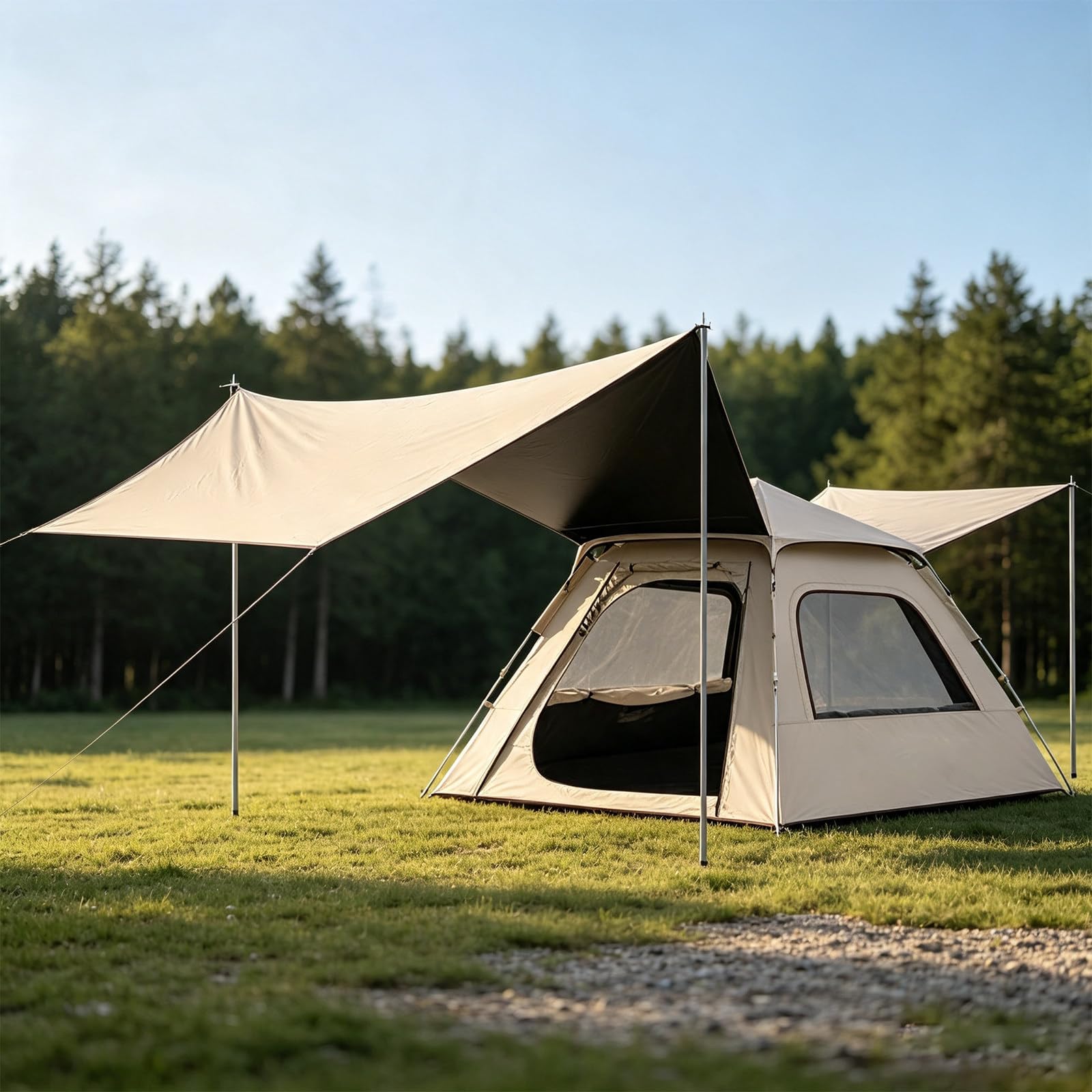 Tenda Da Campeggio Automatica Per 5-9 Persone Con Ampia Tettoia 5–9Person