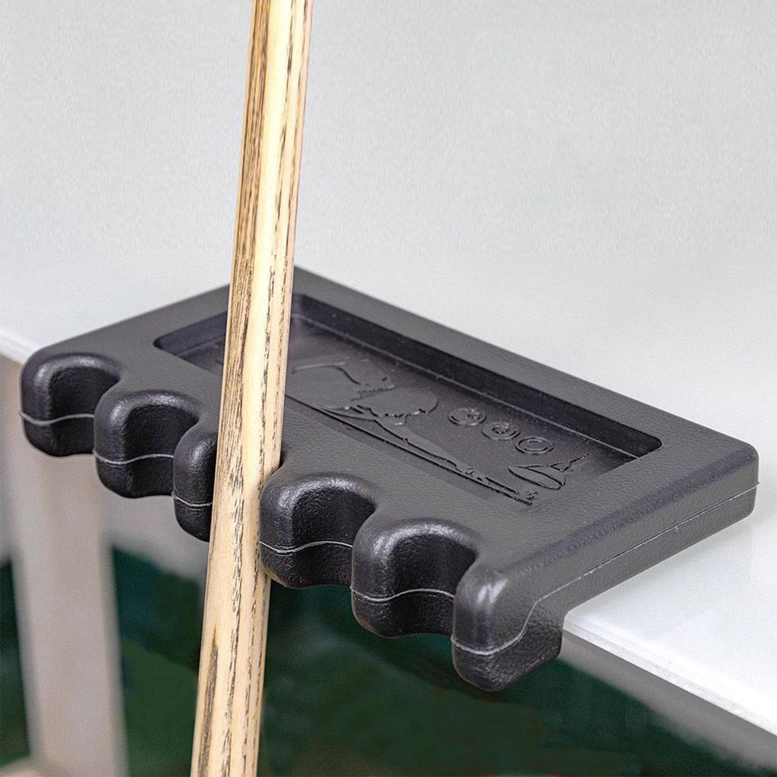 Soporte para tacos, soporte para tacos de billar de 5 lugares que ahorra espacio, soporte duro y antideslizante para jugadores, entrenamiento, familiares, amigos, entusiastas