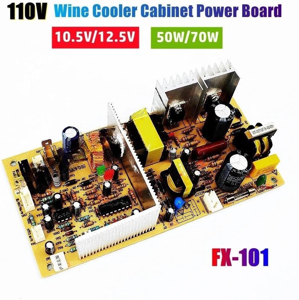 Red Wine Cooler Cabinet Board 110V 70W/50W FX-101 12.5V/10.5V Wine Refrigerator Power Control Computer Board(110V 12.5V 70W)