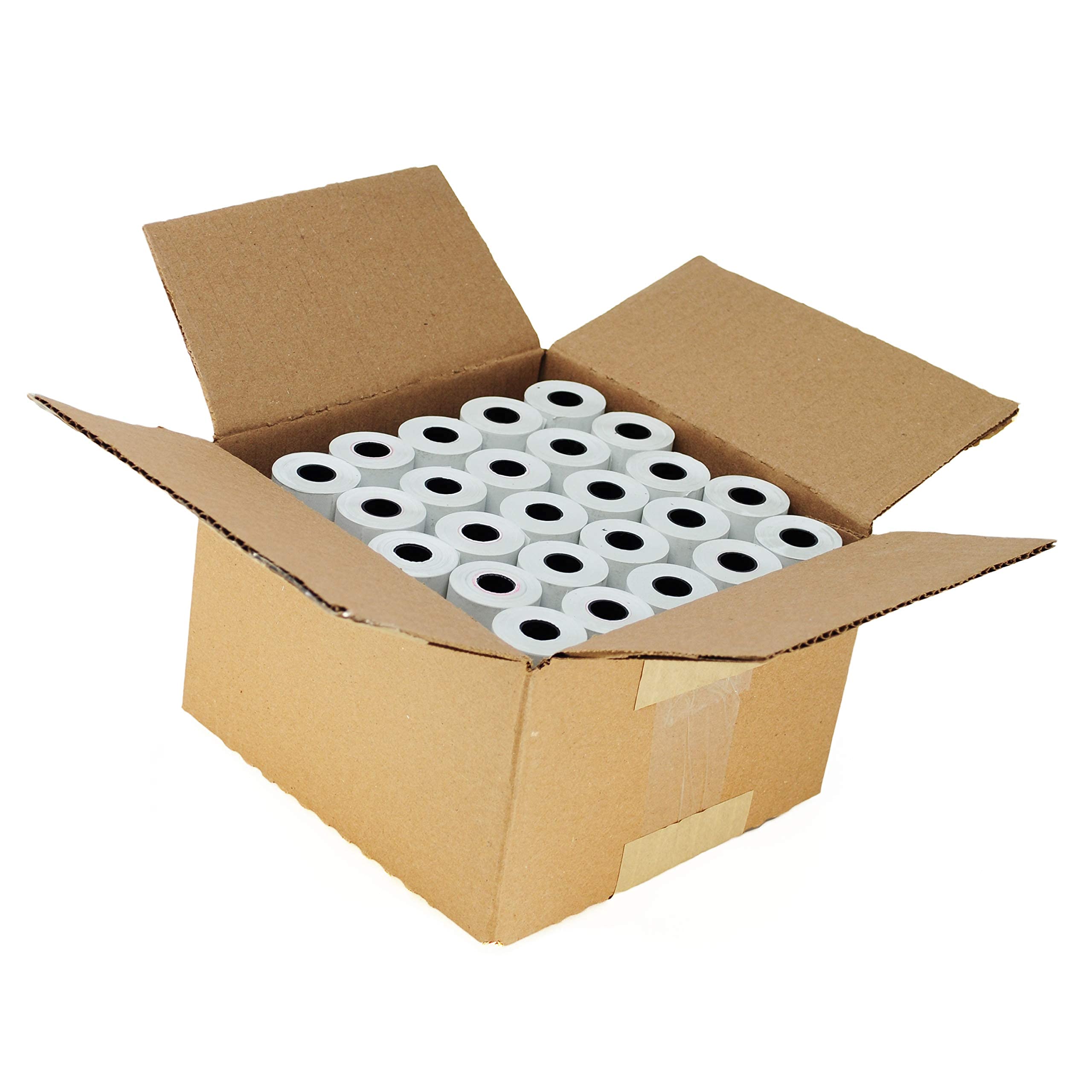 BuyRegisterRolls (100 rollos) 2 1/4 x 70 papel térmico 55 g/m² de papel alemán de alta calidad para Clover Flex Verifone VX520 Ingenico ICT220 ICT250 First Data FD400 sin BPA