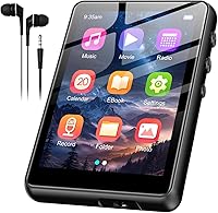 SWOFY M4 128GB MP3 Player Bluetooth 5.4 - HiFi Lossless Music, FM Radio, Built-in Speaker, E-Book, Recorder, Earphones Included