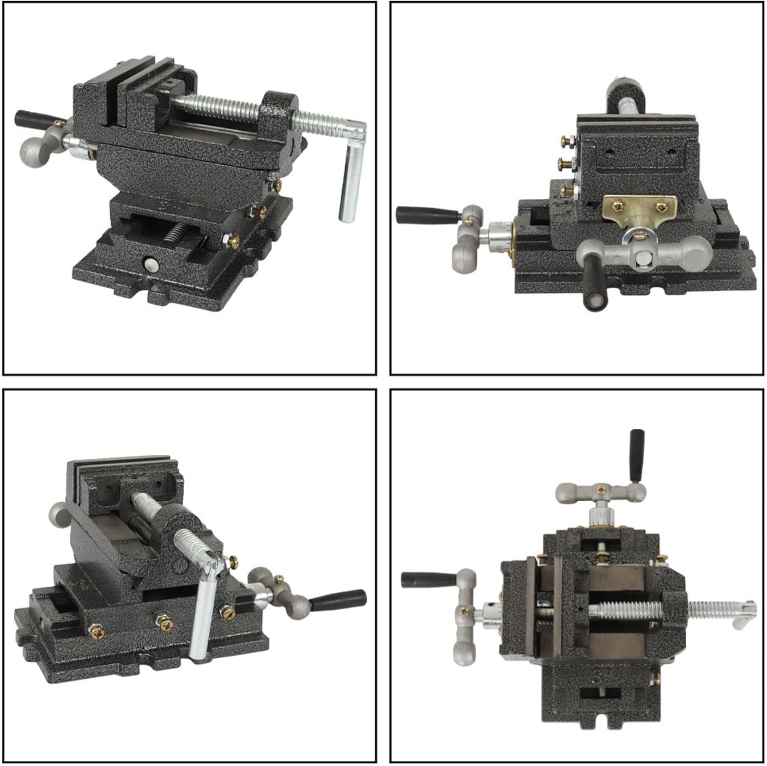 Heavy Duty Metal Milling Machine, 3Inch Sliding Vice Drill Press, Cross Clamp Fixture