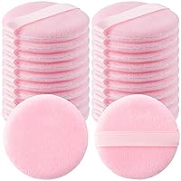 Vista 9 de Paquete de 25 esponjas redondas de 2.36 pulgadas para aplicadores de maquillaje de base, algodón suave y agradable a la piel, esponjas de terciopelo