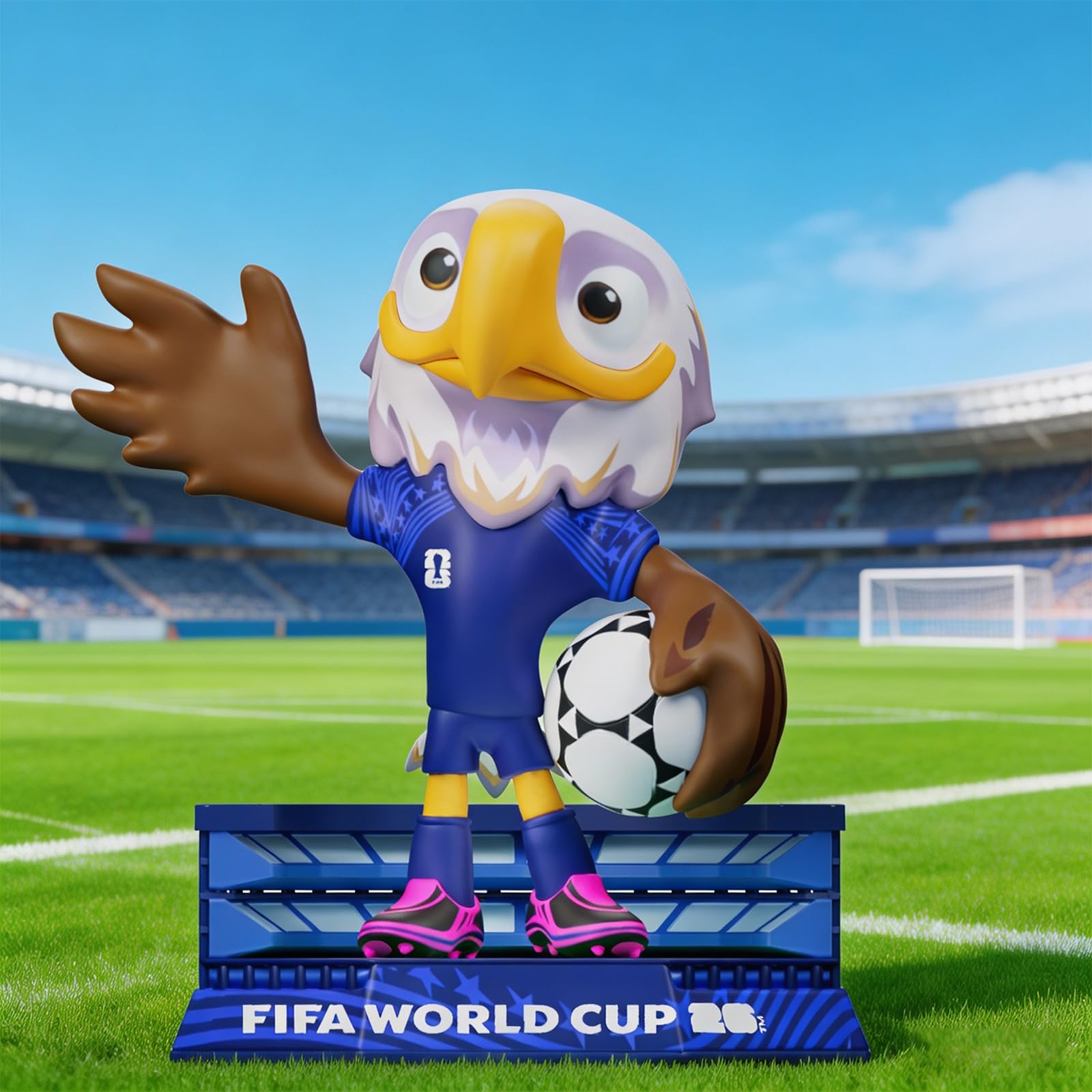 Sanyetral FIFA World Cup 2026 3PCS Figurines de Mascotte Coupe du Monde 2026, Comprend Clutch, Zayu, Maple,Jeu de Court-A (6 cm)