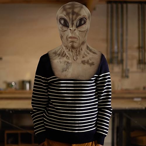 Miniatura 6 de MOLEZU UFO Alien Mask Latex Creepy Geezer Mask Halloween Costume Party Props
