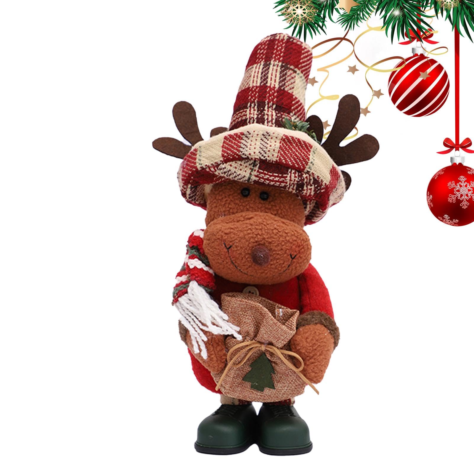 Giocattoli di Peluche Natalizi 40 CM - Renna e Babbo Natale Bambola