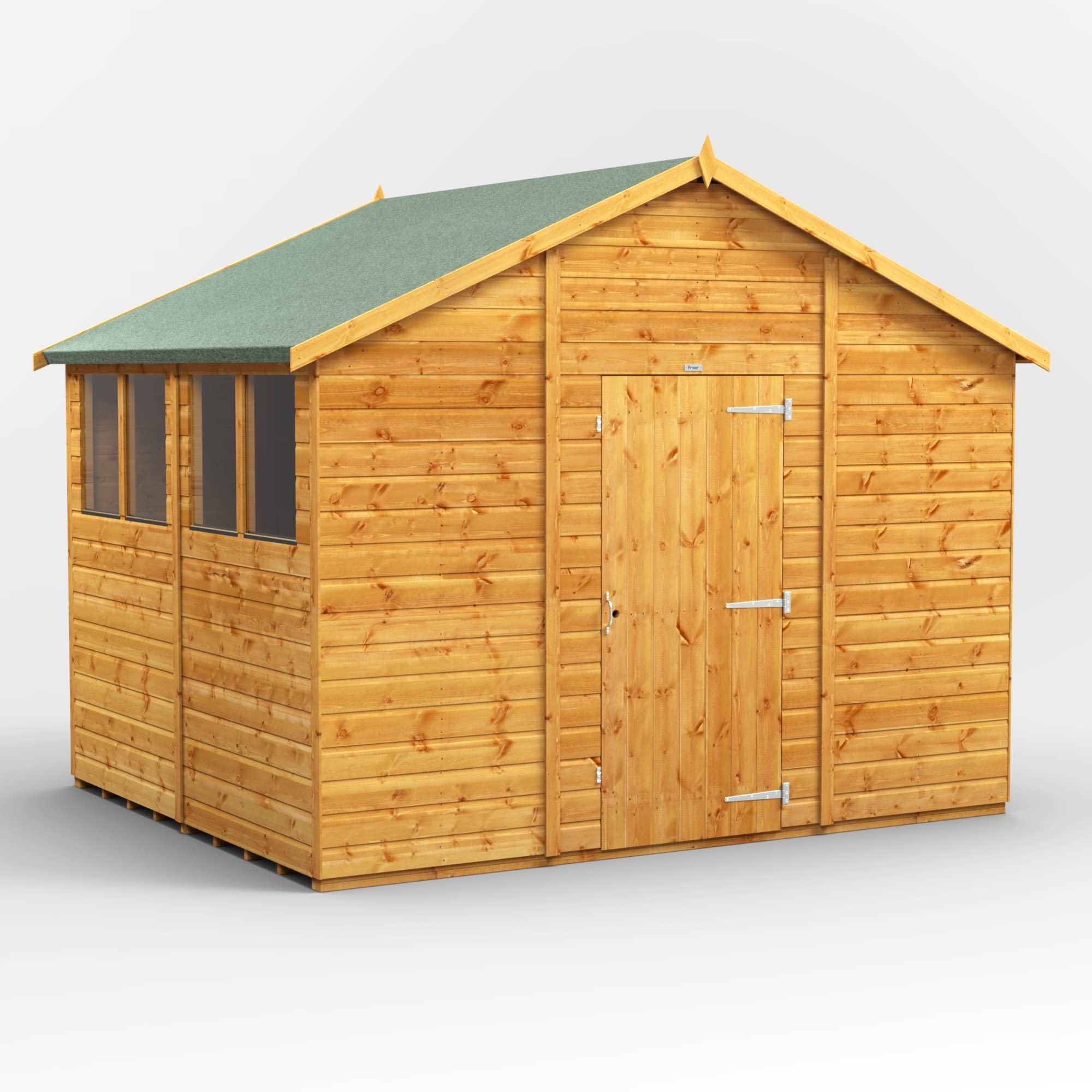 POWER High Grade Premium Apex Garden Wooden Shed with Security Features, PVC Window Sills, Door & Window Flexibility, made from Extra Thick Timber & Toughened Glass — view 15