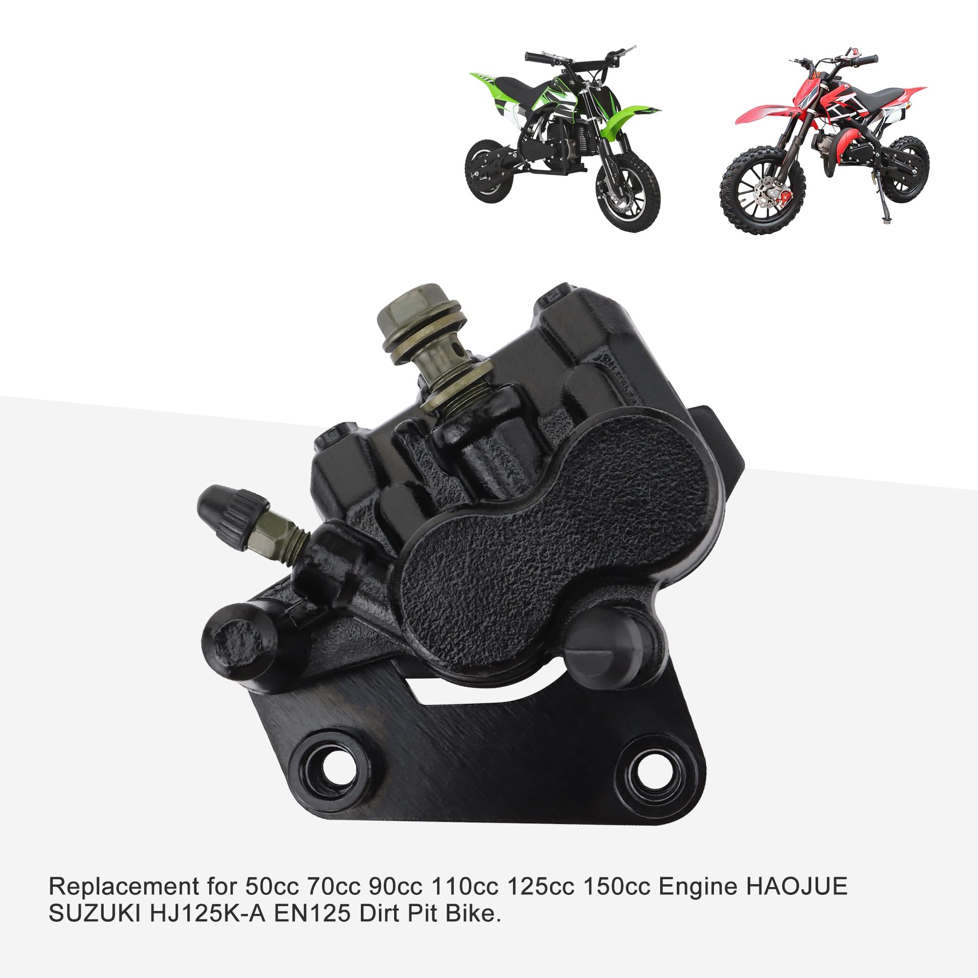 GOOFIT Seal Freno Idraulico Posteriore della Lega Dell'Assemblaggio della Pinza del Freno Posteriore Sostituzione per Quad Dirt Bike 100cc 125cc ATV del Motore della Motocicletta