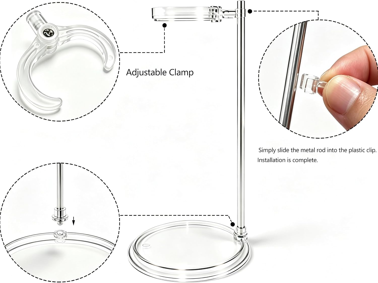 Doll Stand Holder, Action Figure Stand Fits 1" to 14" Dolls or Action Figures