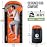 VENTURE 4TH Summer Backpacking Sleeping Bag, Single, Regular Size - Camping Sleeping Bags for Adults & Kids - Lightweight, Water Resistant, Ideal for Hiking, Camping & Outdoor - Orange/Black