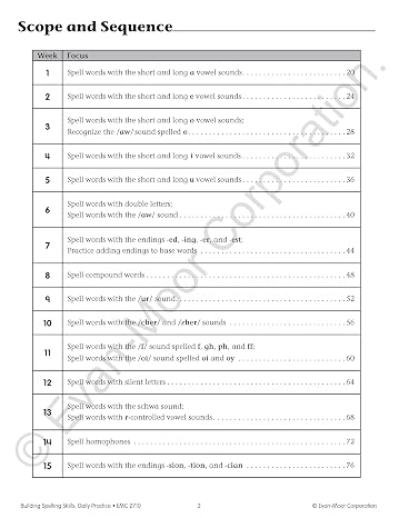 Evan-Moor Building Spelling Skills, Grade 6 - Homeschooling & Classroom Resource Workbook, Reproducible Worksheets, Teaching Edition, Spelling Strategies, Reading and Writing Skills