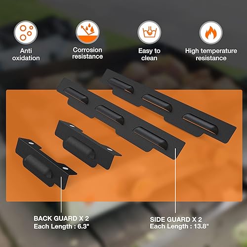 Miniatura 7 de Protectores de viento para parrilla Blackstone de 17", accesorios para parrilla Blackstone, MeWeBlue 5019 pantallas de viento magnéticas de acero