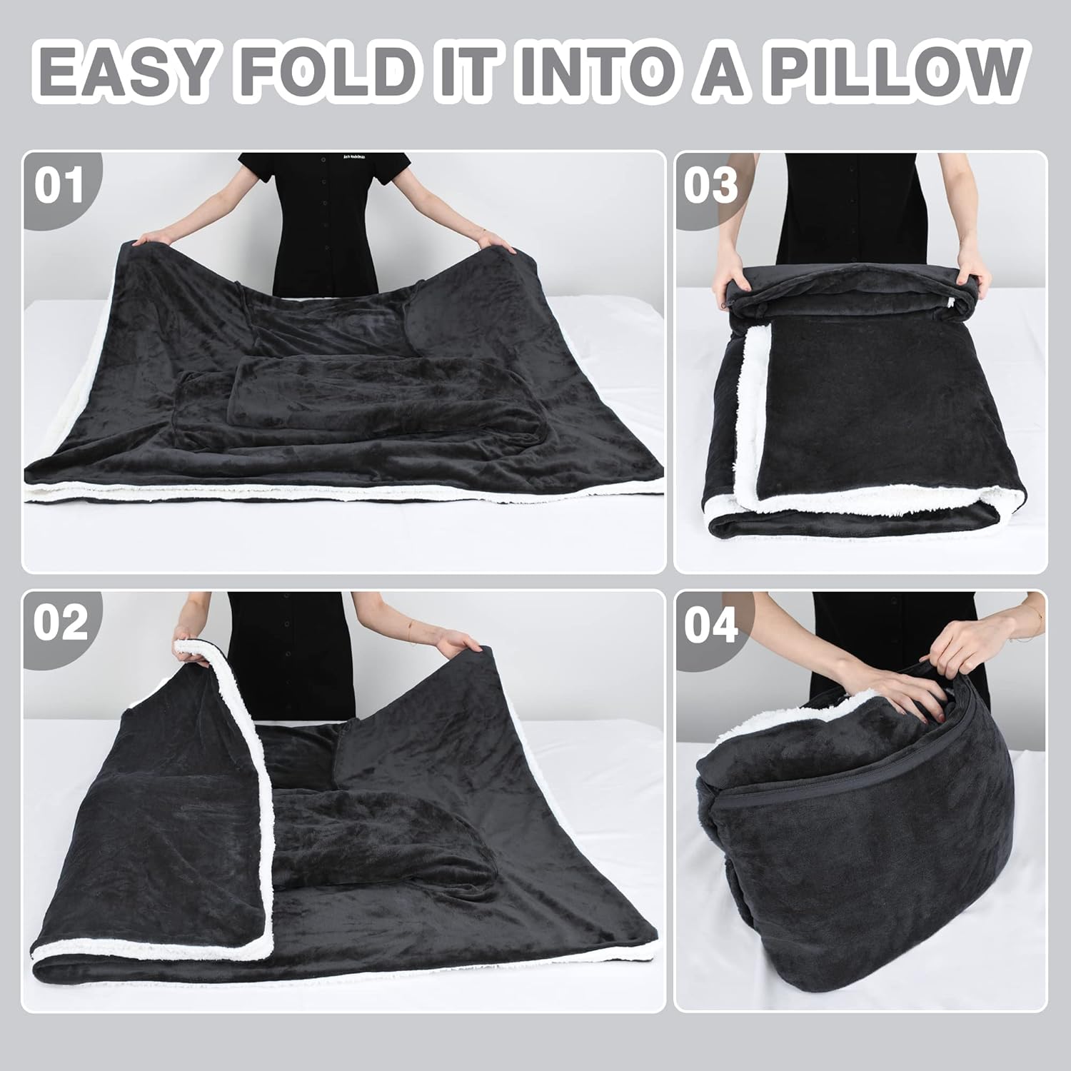 Catalonia Sherpa Wearable Blanket with Sleeves Arms - Image 6