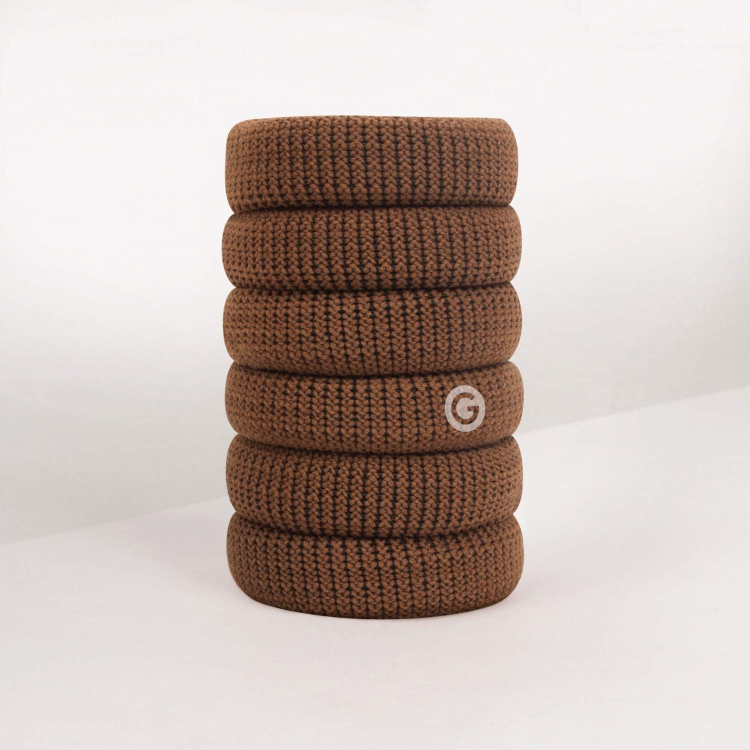 Brown Chestnut: Gimme Bands No Break Thick Hair Ties 6Pc (Brown Chestnut)