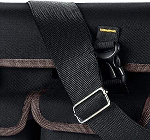 Miniatura 3 de Bolsa de herramientas para electricista, gran capacidad, gruesa, tela Oxford, duradera, bolsa de mensajero profesional para reparación, instalación,