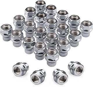 Richeer 24PCS 12x1.5 Chrome Extend Open Lug Nuts, M12x1.5 Thread Aftermarket Wheel Lug Nuts,0.27 Inch(7mm) Shank, for Tacoma 4Runner Tundra FJ Cruiser Ventury Sequoia Fortuner Land Cruiser HILUX GX460