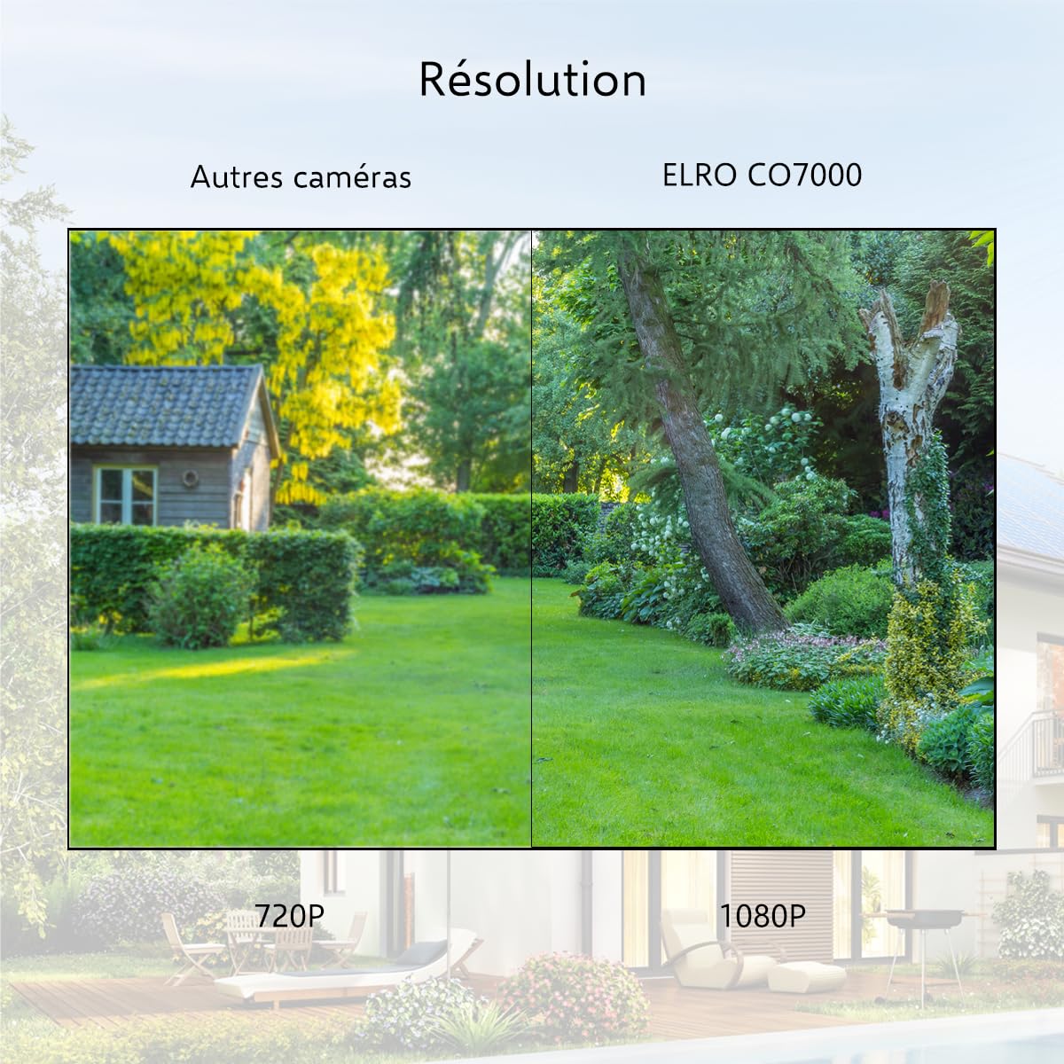 ELRO CO7000 Caméra de sécurité extérieure WiFi IP avec détecteur de Mouvement et Vision Nocturne - Caméra de Surveillance Full HD 1080P - Étanche IP66